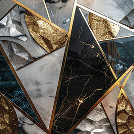 Geometric Metallic Abstract Design by Abstract Labs