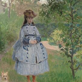 Girl With Dog by Claude Monet