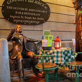 Gogarty and Joyce Statues Two by Bob Phillips