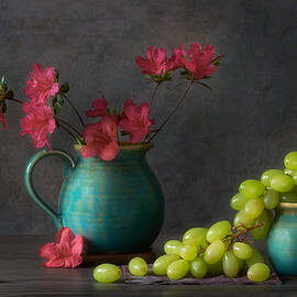 Grapes And Azaleas by Rong Wei
