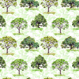 Green Trees. Park, Forest Repeating by Zzorik