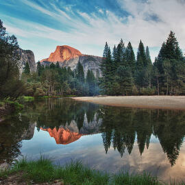 Half Dome And  Merced by Mimi Ditchie Photography