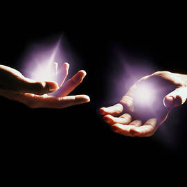 Hands With Light Emminating From Them by Hans Neleman