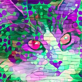 Hello Kitty Purple Paint Daubs by Don Northup