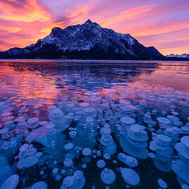 Ice Bubbles On Fire by Kai He
