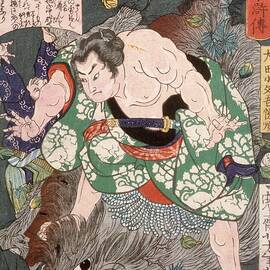 Inuta Kobungo Yasuyori Killing A Boar