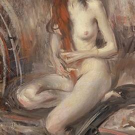 Italy, Young Nude Painting
