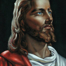 Jesus Christ blue eyes portrait by Argo