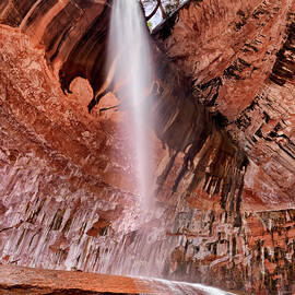 Kolob Canyons Waterfall, Utah by Leland D Howard