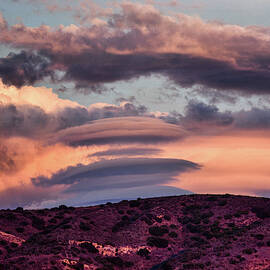 Lenticular Clouds at Sunset 2 by Linda Brody