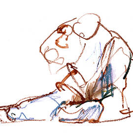 Lioness Lines, 2021, Mixed Media On Paper by Mark Adlington