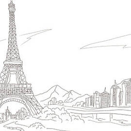 Low Angle View Of A Tower, Eiffel by Eastnine Inc.