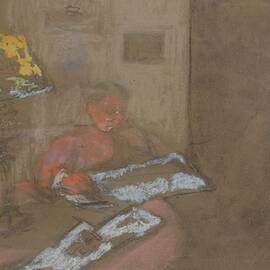 Madame Vuillard Lisant Le Journal by Edouard Vuillard