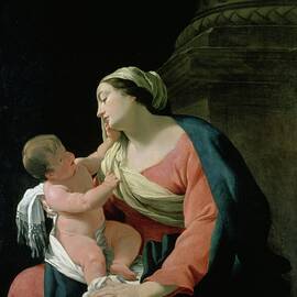 Madonna And Child, 17th Century by Simon Vouet
