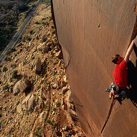 Male Climber On Vertical by Tyler Stableford