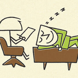 Man Asleep on a Desk by CSA Images