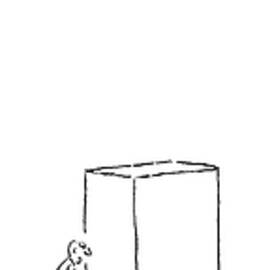 Man Lifting Heavy Block by David Sipress