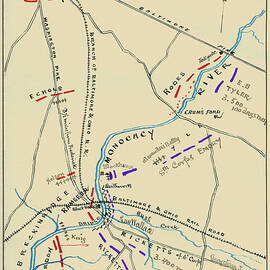 Map of Monocacy, Md., and vicinity. by Robert Knox Sneden