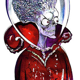 Martian Leader From The 1996 Sci-fi Movie 'mars Attacks!' by Neale Osborne