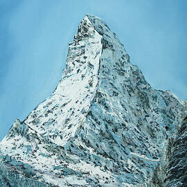 Matterhon. Winter. Oil painting by Nino Ponditerra