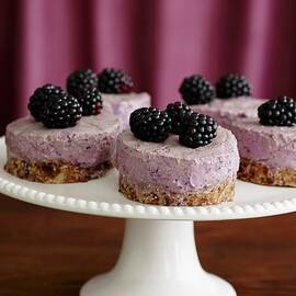 Mini Cheesecakes With Blackberries by Amanda Stockley