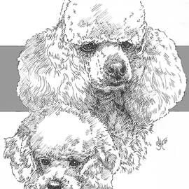 Miniature Poodle and Pup by Barbara Keith