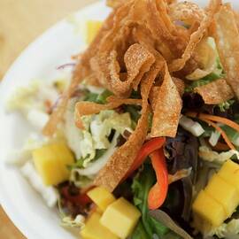 Mixed Salad With Mango And Fried Dough Strips by Rank, Erik