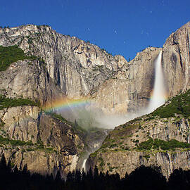 Moonbow At Upper Yosemite Falls by By Sathish Jothikumar