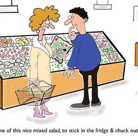 Need Some Of This Nice Mixed Salad, To Stick In The Fridge by Adey Bryant