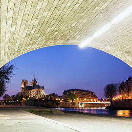 Notre Dame Cathedral At Dusk by Jorg Greuel