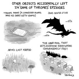Objects Left in Game of Thrones Episodes by Avi Steinberg