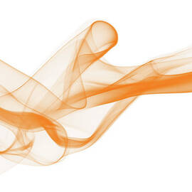 Orange Abstract Smoke by Tomodaji