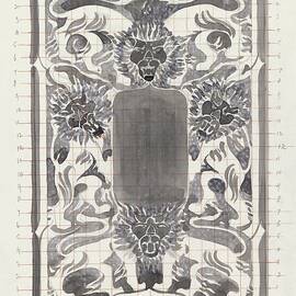Ornamentaal Ontwerp Met Leeuwen by Carel Adolph Lion Cachet