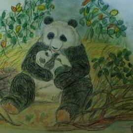 Panda and Baby by Christy Saunders Church