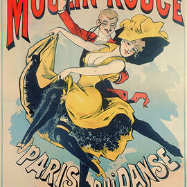 Paris Dancing At The Merry Moulin Rouge, C.1890 by Jules Cheret