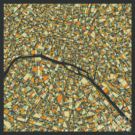 PARIS MAP 2 by Jazzberry Blue