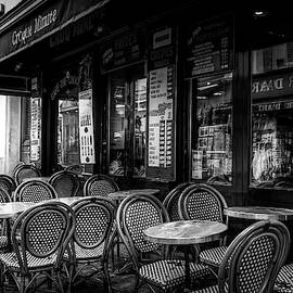 Paris Street Cafe in Mono by Georgia Clare