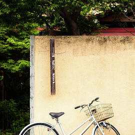 Parked Bicycle Outside Garden by Hal Bergman