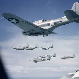 Patrol Over Midway Island by Frank Scherschel