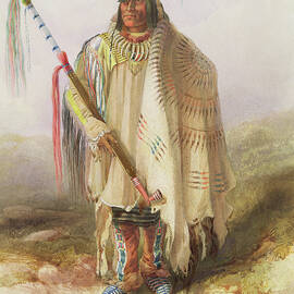 Pehriska Ruhpa Hidatsa Warrior by Karl Bodmer