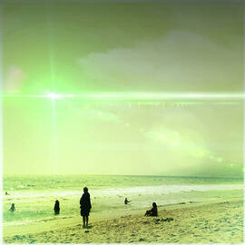 People On Beach by Denise Taylor