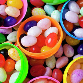 Plastic Eggs Filled With Jelly Beans by Garry Gay
