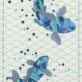 Playful Koi I by Rebecca Bruce Bryant