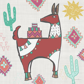 Playful Llamas Iv by Farida Zaman