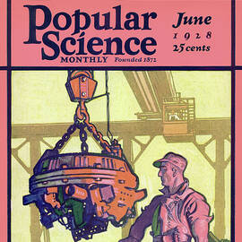 Popular Science Magazine Cover June 1928 Issue by Popular Science