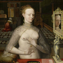 Portrait Of A Lady, 16th Century Oil On Wood by Fontainebleau School