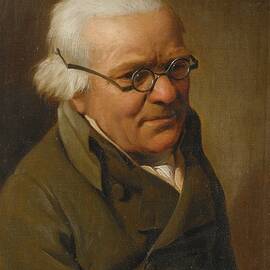 Portrait Of A White-haired Man, Half Length, Wearing Glasses