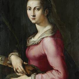 Portrait Of A Woman As Saint Catherine by Pier Francesco Foschi