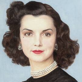 Portrait Of Brenda Frazier by Bernard Boutet De Monvel