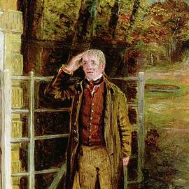 Portrait Sketch Of William Wright, Gatekeeper At Bramham Park, Yorkshire, 1822 by George Garrard